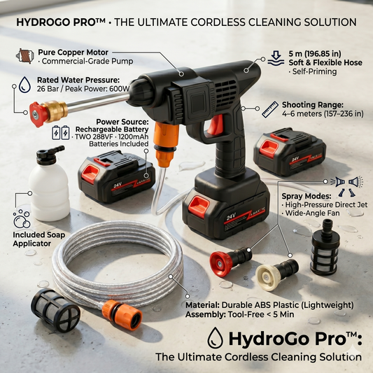 HydroGo Pro™ Portable Cordless High-Pressure Water Spray Gun